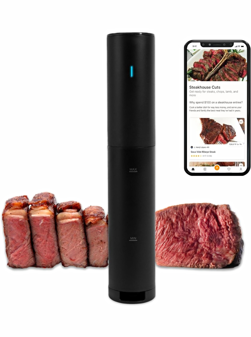 Anova Mini Sous Vide Cooker Immersion Circulator, Black, App Controlled Anova Mini Sous Vide Cooker Immersion Circulator, Black, App Controlled