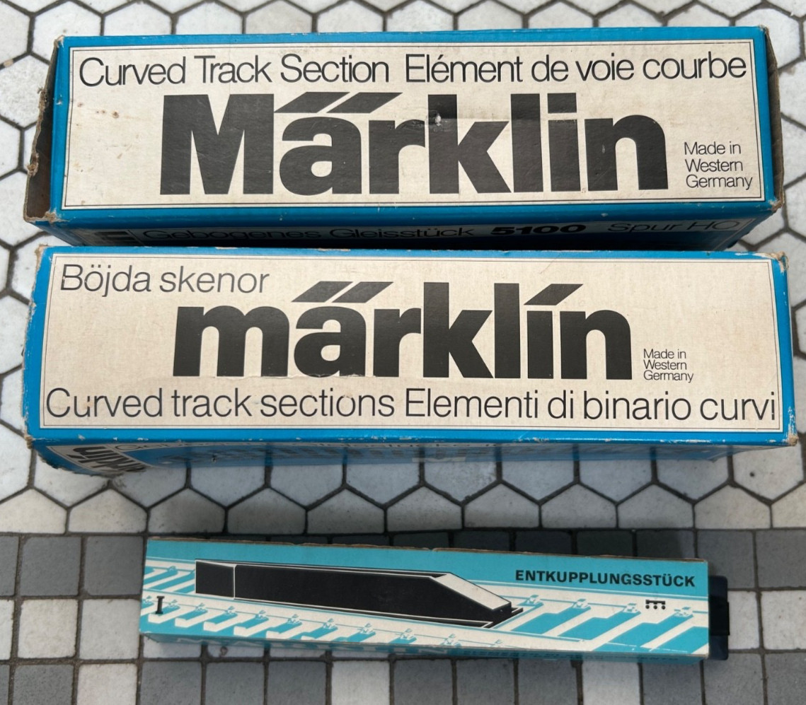 Marklin M Track 5100+5206+other Sections Rail Excellent HO Scale Metal w/Boxes