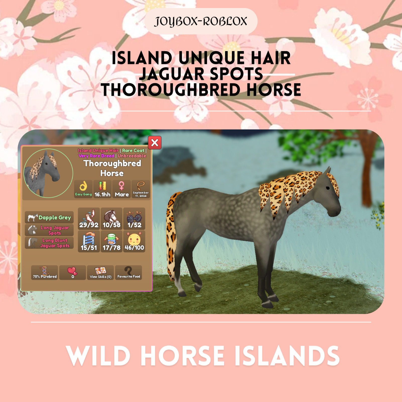 🐎 Wild Horse Islands 🐎 Island Unique Hair IUH Thoroughbred