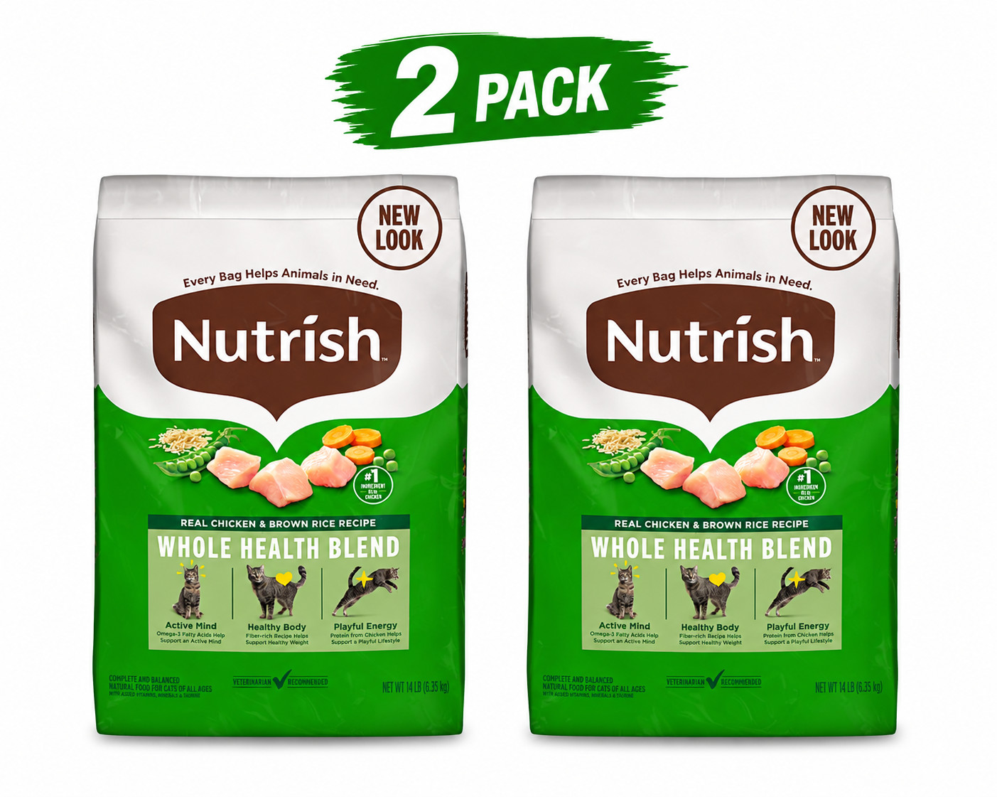 Rachael Ray Nutrish Dry Cat Food Real Chicken & Brown Rice 14 lb Bags (2 Pack) Rachael Ray Nutrish Dry Cat Food Real Chicken & Brown Rice 14 lb Bags (2 Pack)