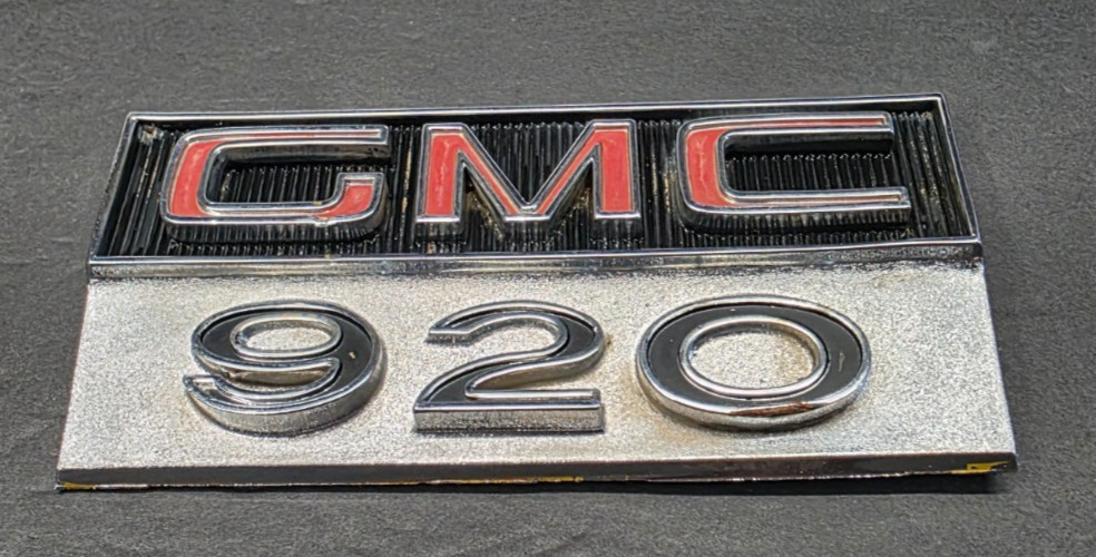 Vintage 1967 THE 1967-1972 GMC, A PICKUP TRUCK MODEL-1972 GMC 920 emblem