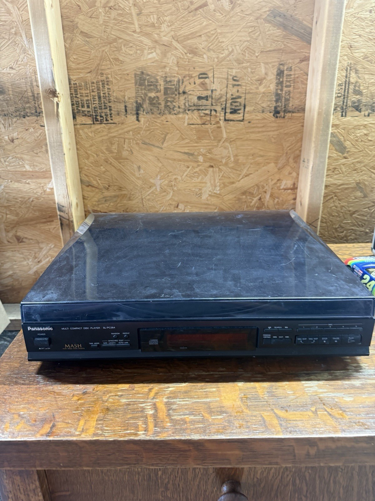 Vintage Panasonic 5 Disc Compact Player SL-PC364 1992 w Dust Cover Cord Vintage Panasonic 5 Disc Compact Player SL-PC364 1992 w Dust Cover Cord