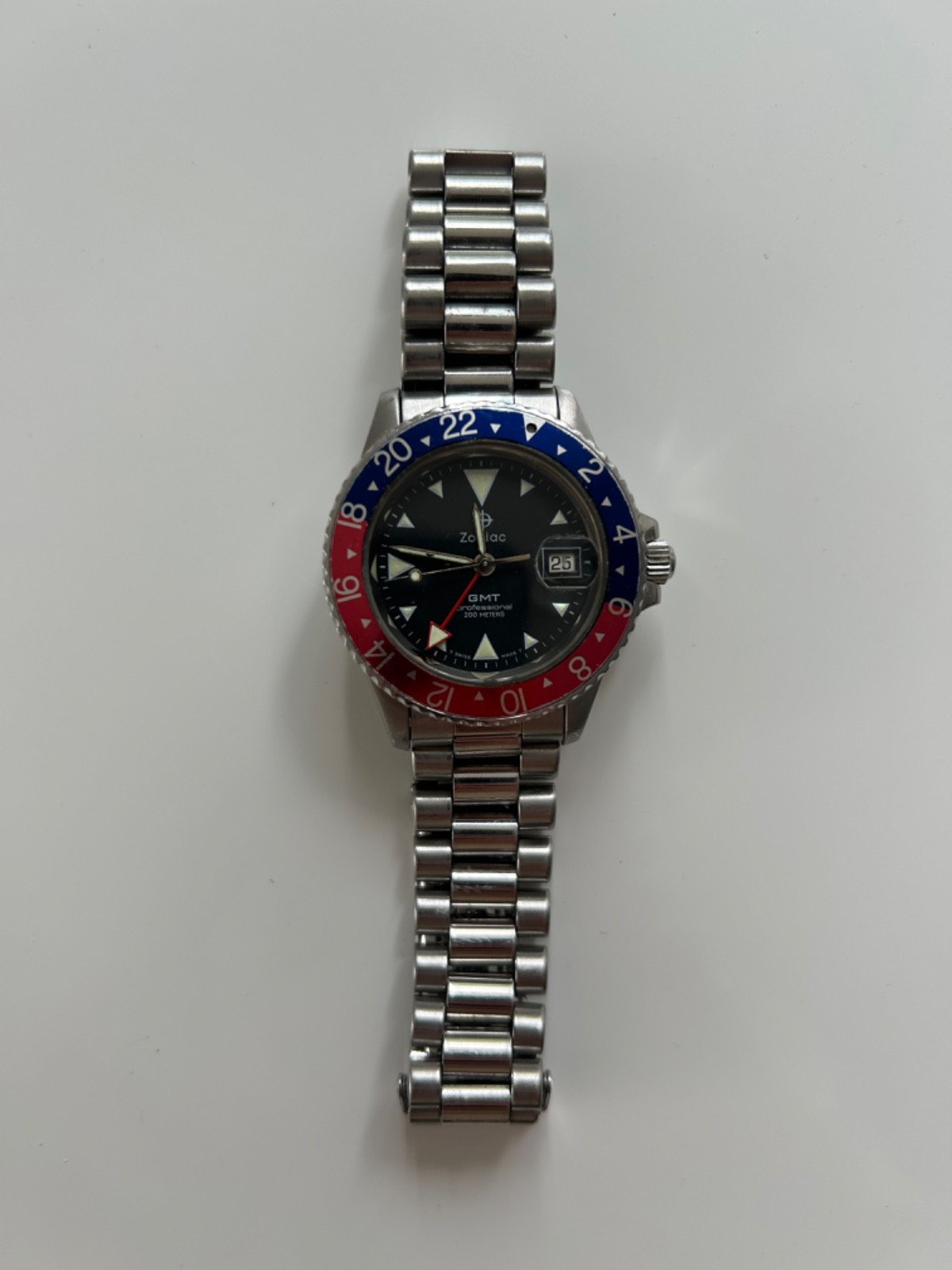Zodiac GMT Professional 200m Date Pepsi Quartz Men\'s Watch