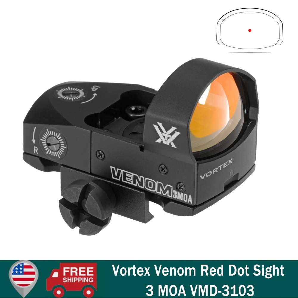 Vortex Venom 3 MOA Bright Red Dot Sight VMD-3103-  Reticle Black CR1632