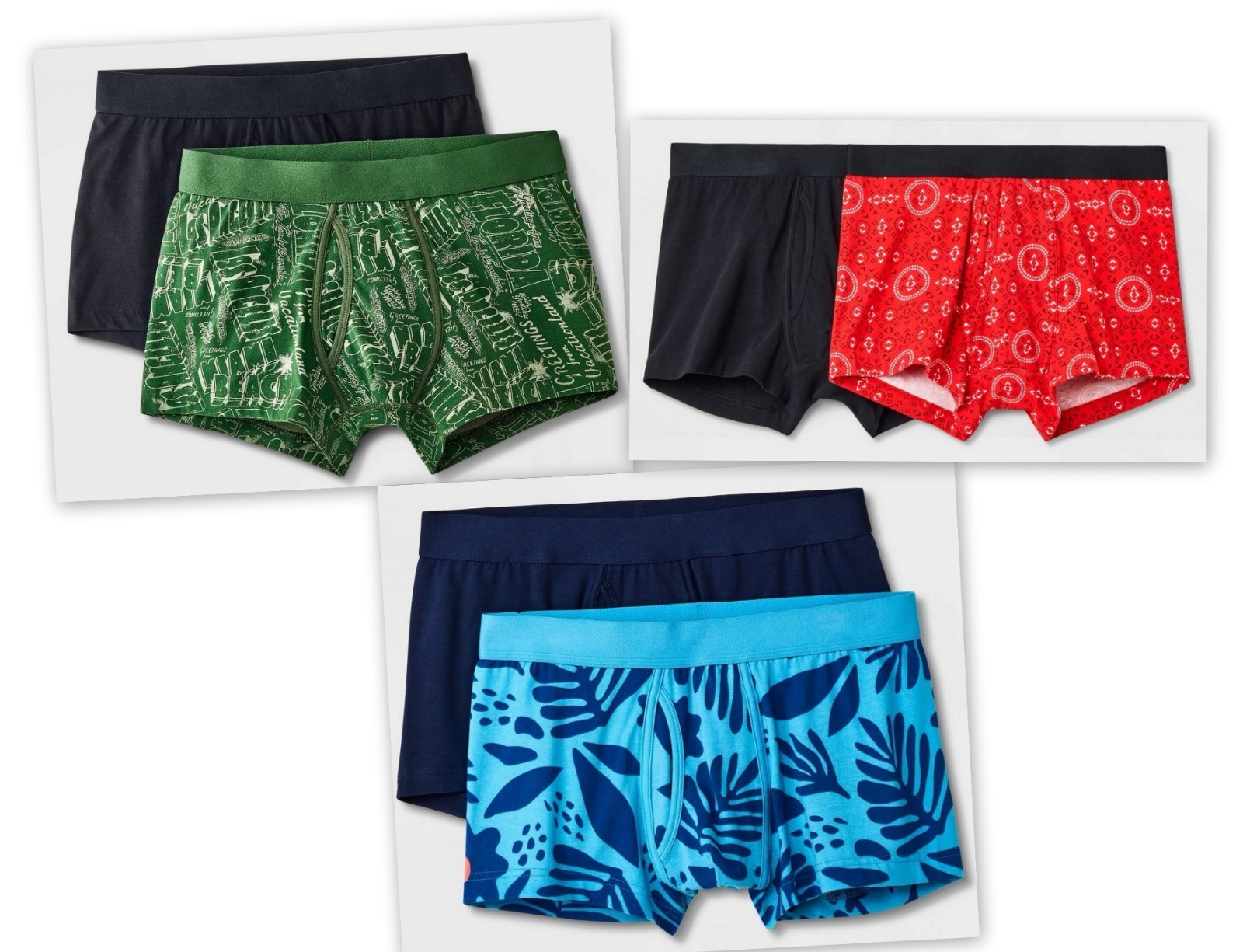 Goodfellow 2 Pack KNIT TRUNKS Soft Stretch COTTON Blend Choice of colors/Sizes