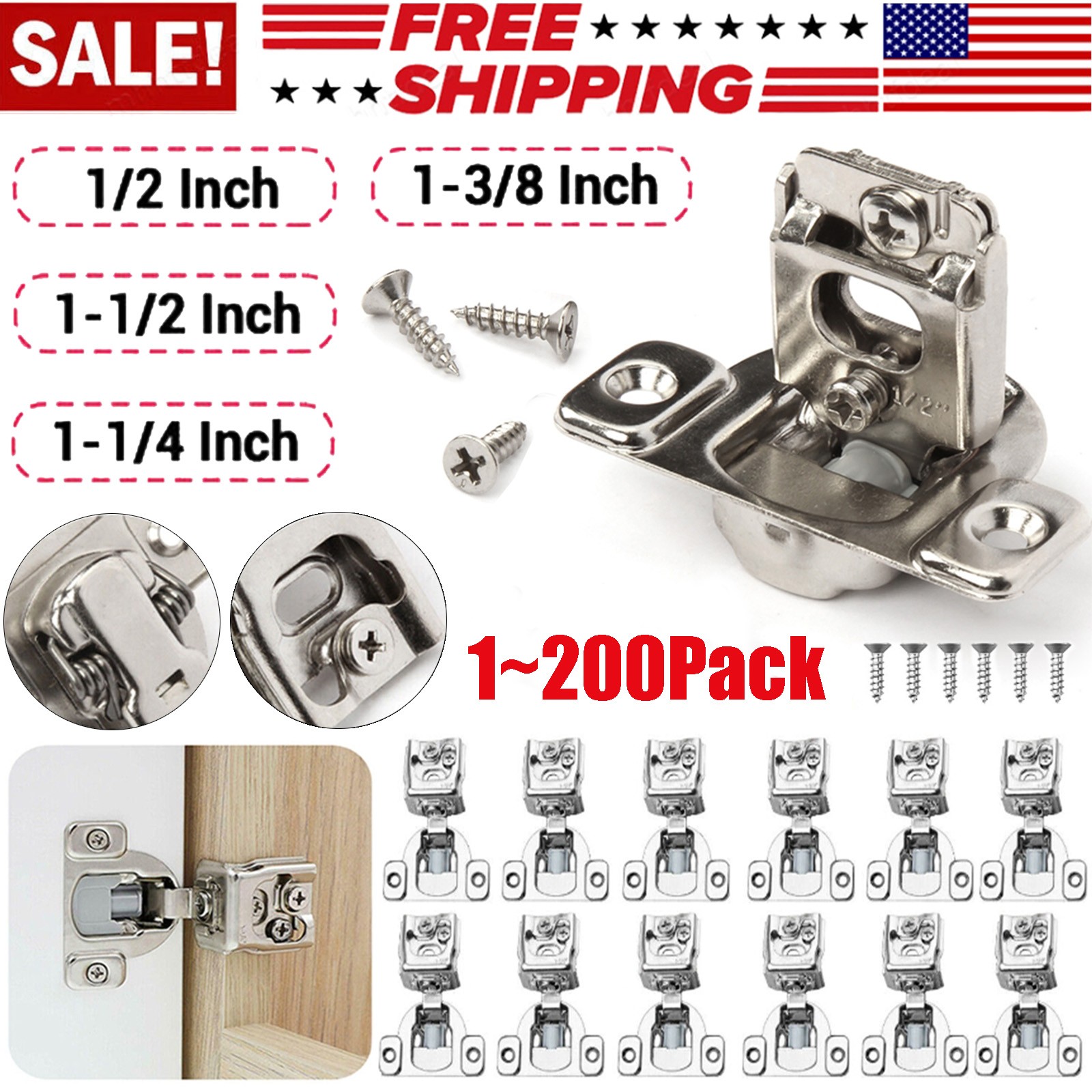 1-200PCS 1/2\