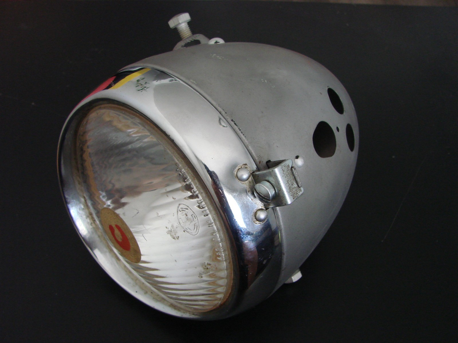 VINTAGE CEV 130 Headlight Benelli Aermacchi MV Agusta Parilla ITALY 1950s 60s VINTAGE CEV 130 Headlight Benelli Aermacchi MV Agusta Parilla ITALY 1950s 60s