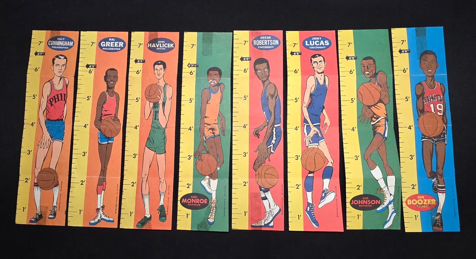 1969-70 Topps Rulers Set-Break # 24 Oscar Robertson & Monroe, Havlicek, Lucas