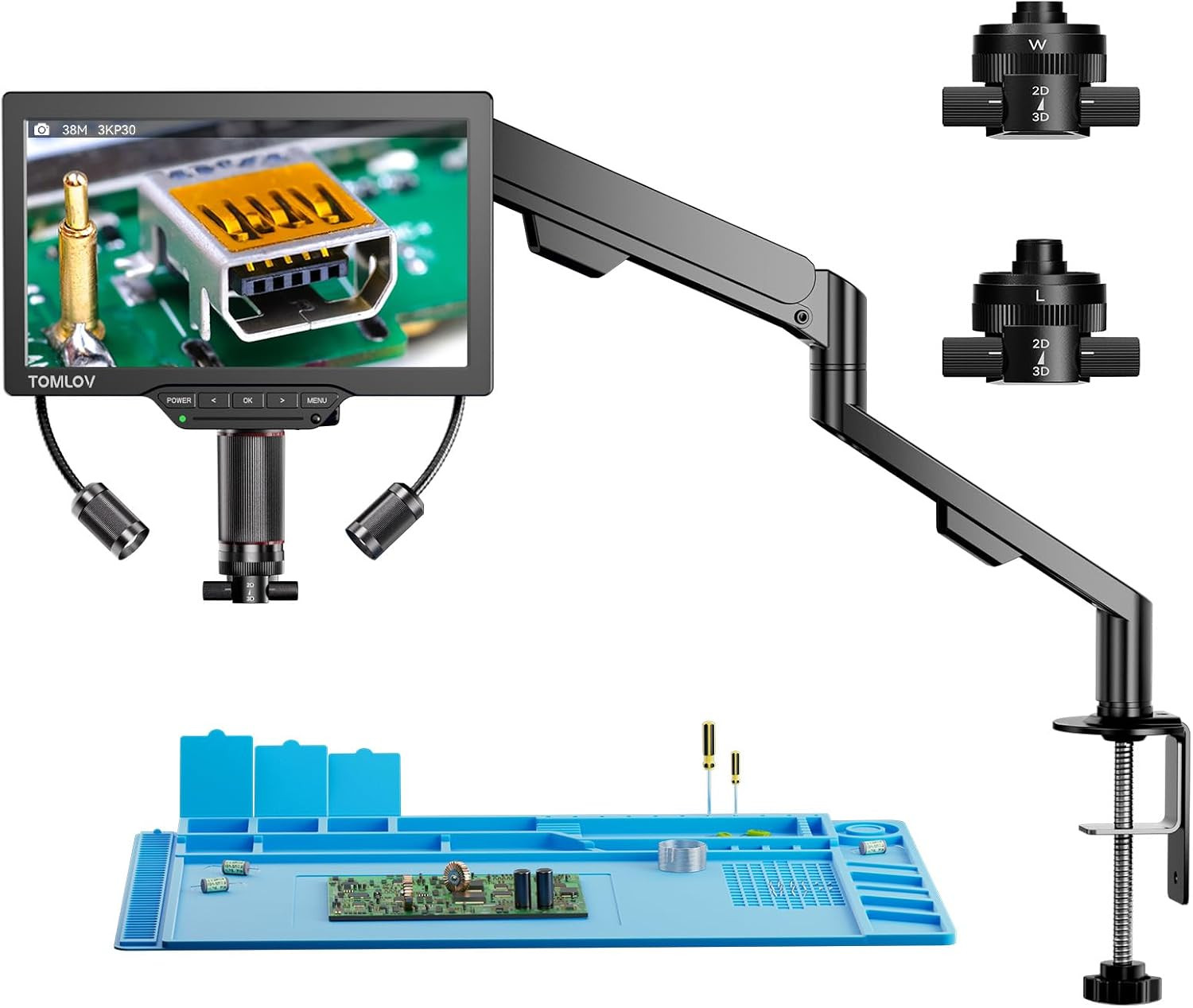 TOMLOV 3D Digital Soldering Microscope TM3K-3D, 7\ TOMLOV 3D Digital Soldering Microscope TM3K-3D, 7\