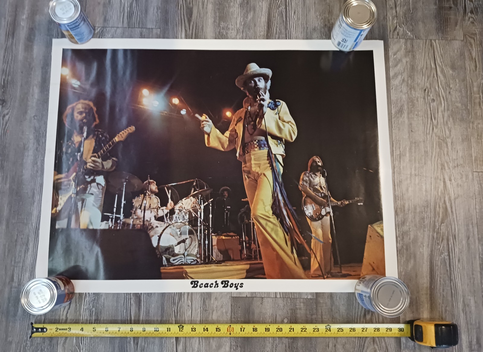 Vintage 1970s BEACH BOYS Concert Icon Surf Surfer Poster