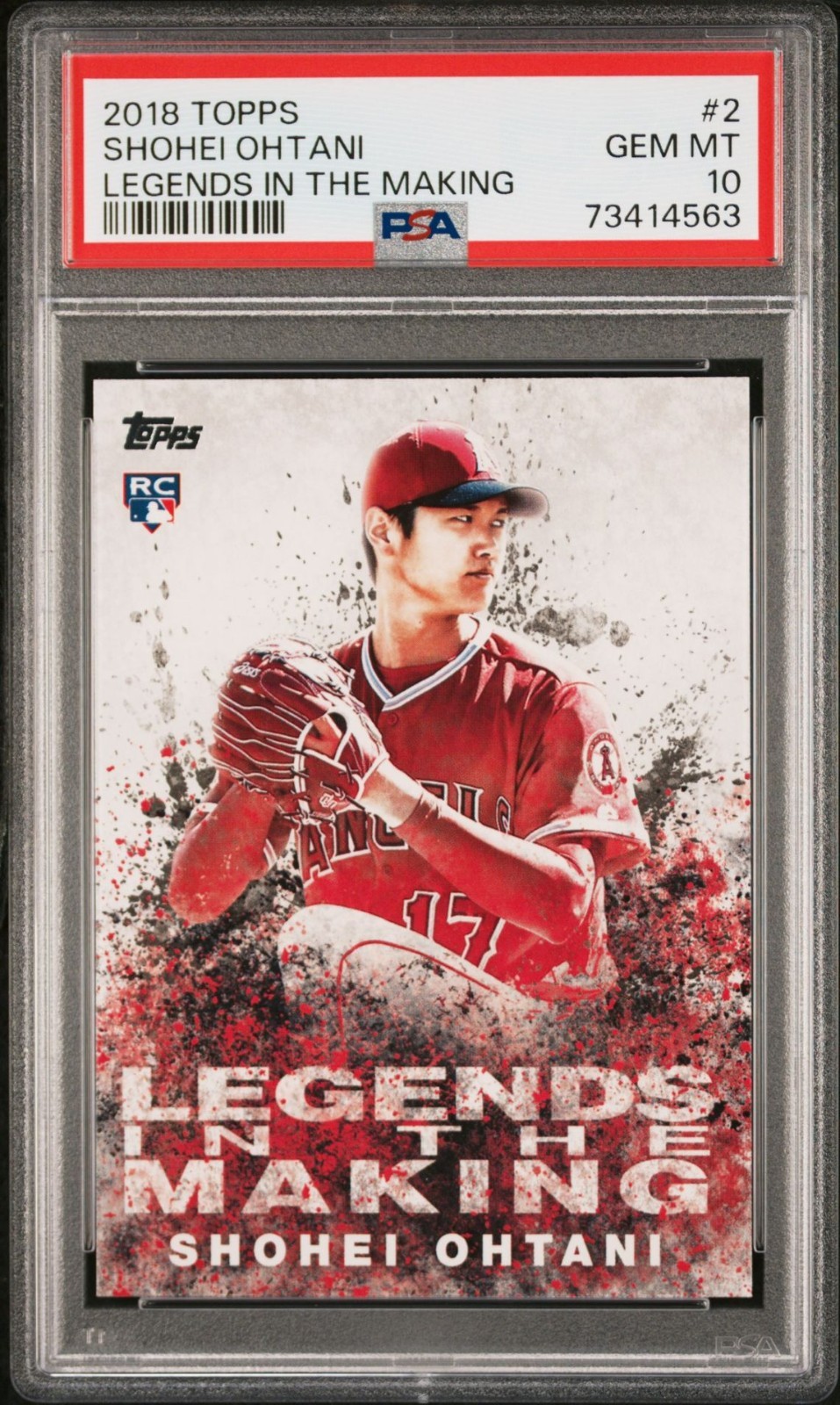 Topps 2018 Shohei Ohtani Legends in the Making #2 Angels Rookie PSA 10
