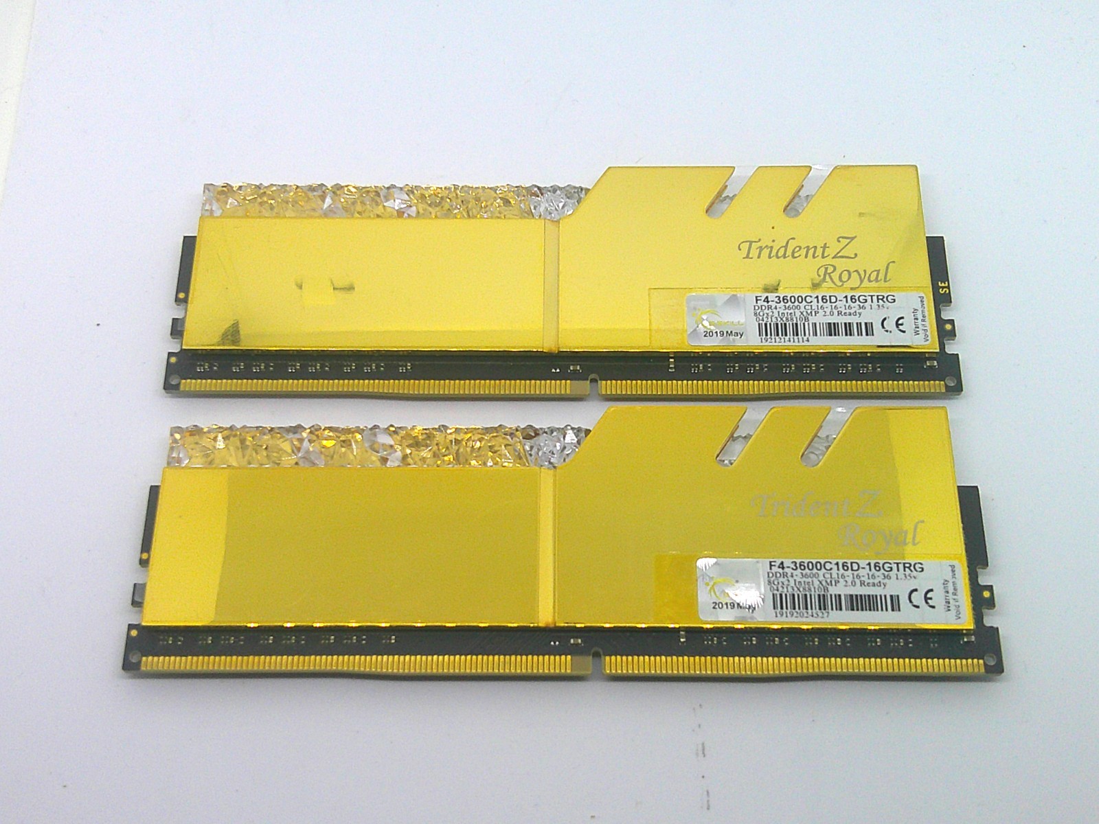 G.SKILL Trident Z Royal 16GB (2x8GB) DDR4-3600 XMP CL16 GOLD G.SKILL Trident Z Royal 16GB (2x8GB) DDR4-3600 XMP CL16 GOLD