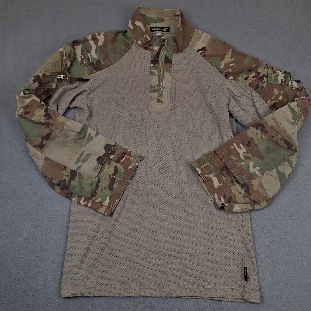 Serket Combat Shirt Mens Medium OCP Multicam Flame Resistant Quarter Zip