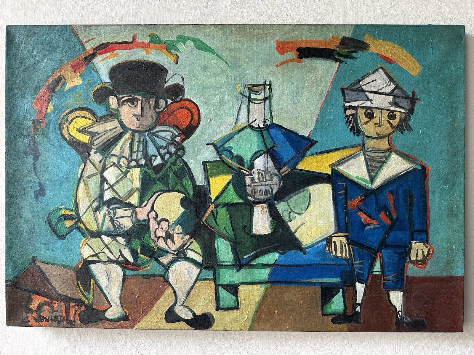 CLAUDE VENARD OIL ON CANVAS PAINTING SIGNED & SEALED MEASURES 60CM X 50CM