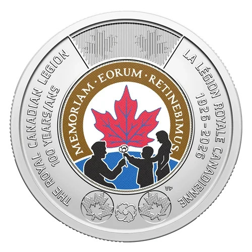 2026 Canada $2 Royal Canadian Legion 100th Anniversary Colorized Toonie UNC 🍁🪙