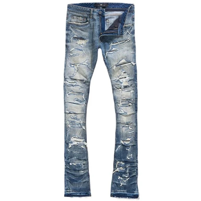 Jordan Craig Men\'s Jeans Martin Stacked Ripple Effect Denim Desert Strom
