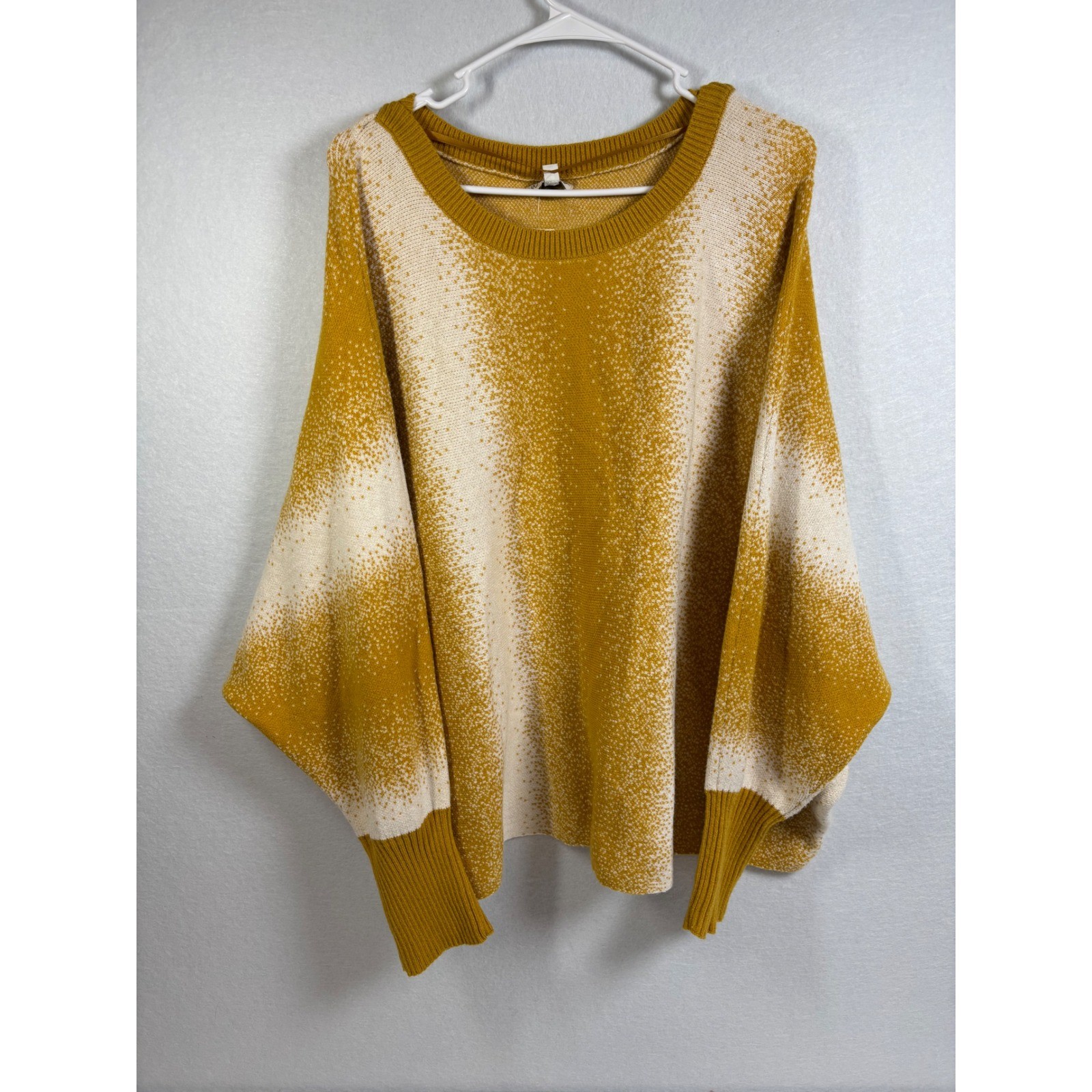Wonderly Sweater Womens 4X Yellow Rayon Ombre Dolman Oversized Boho WN1Z092W
