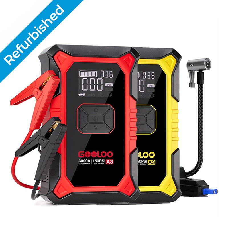 GOOLOO A3 Jump Starter with Air Compressor 3000A Portable Car Battery Booster GOOLOO A3 Jump Starter with Air Compressor 3000A Portable Car Battery Booster