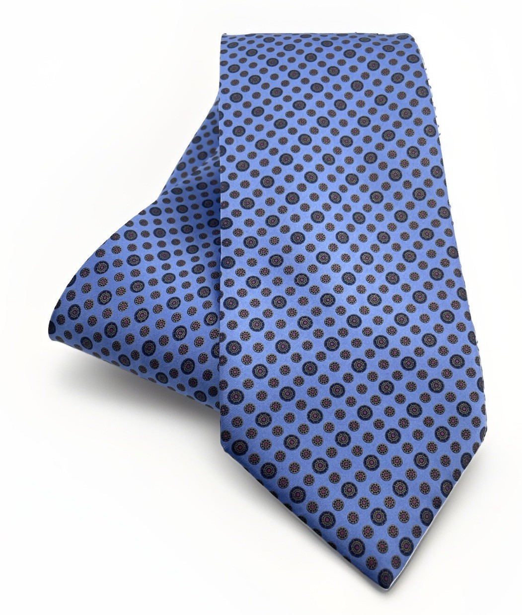 Stefano Ricci Purple / Brown Circles 100% Silk Tie….EUC