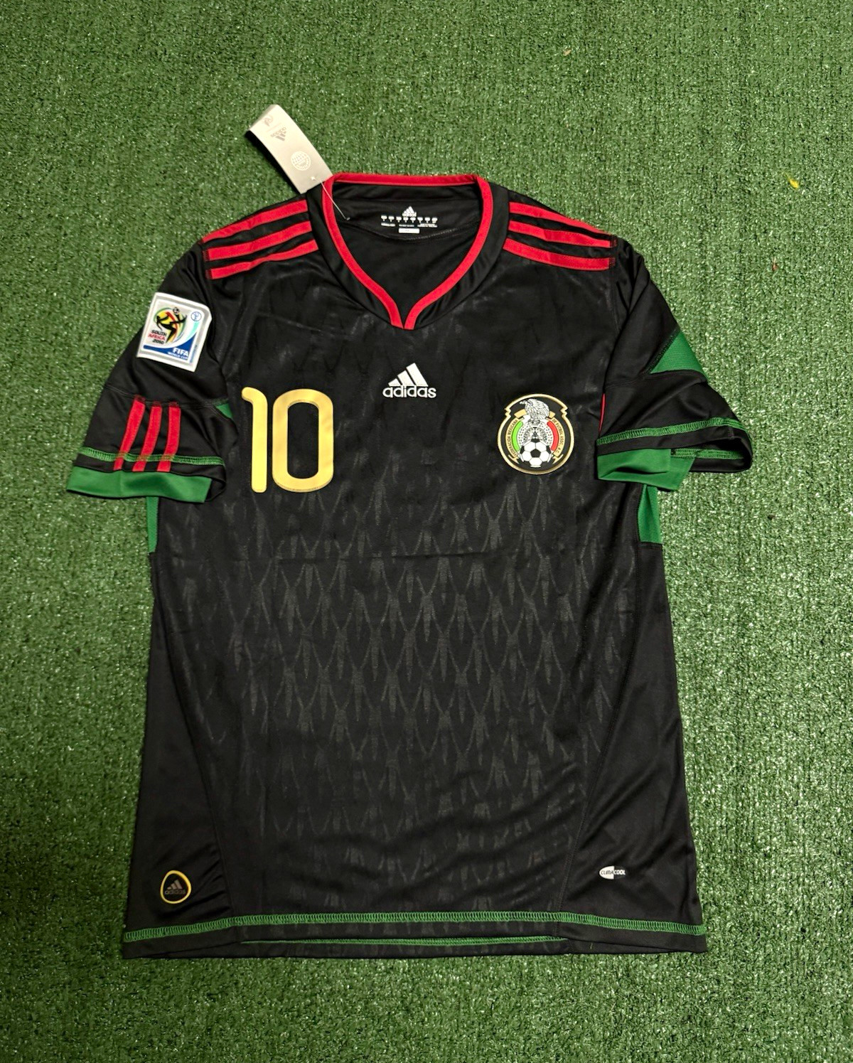 2010 Mexico Away Retro Giovani Dos Santos #10 Vintage Iconic Black 2010 MEDIUM