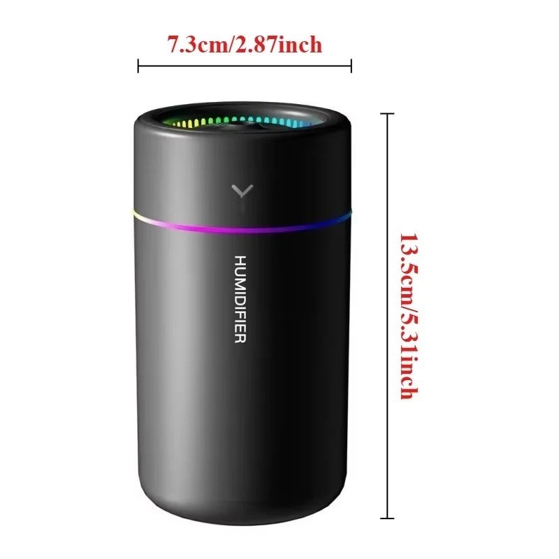 1 pc Car USB Humidifier LED Aromatherapy Diffuser Silent Mist NEW