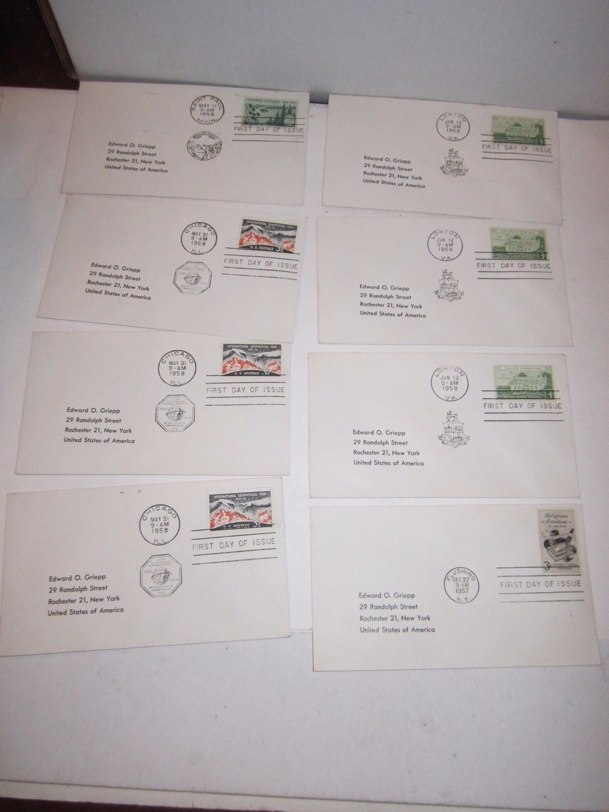 (60) 1950\'S U.S. FIRST DAY ISSUE STAMP COVERS - SEE PHOTOS -  FDI