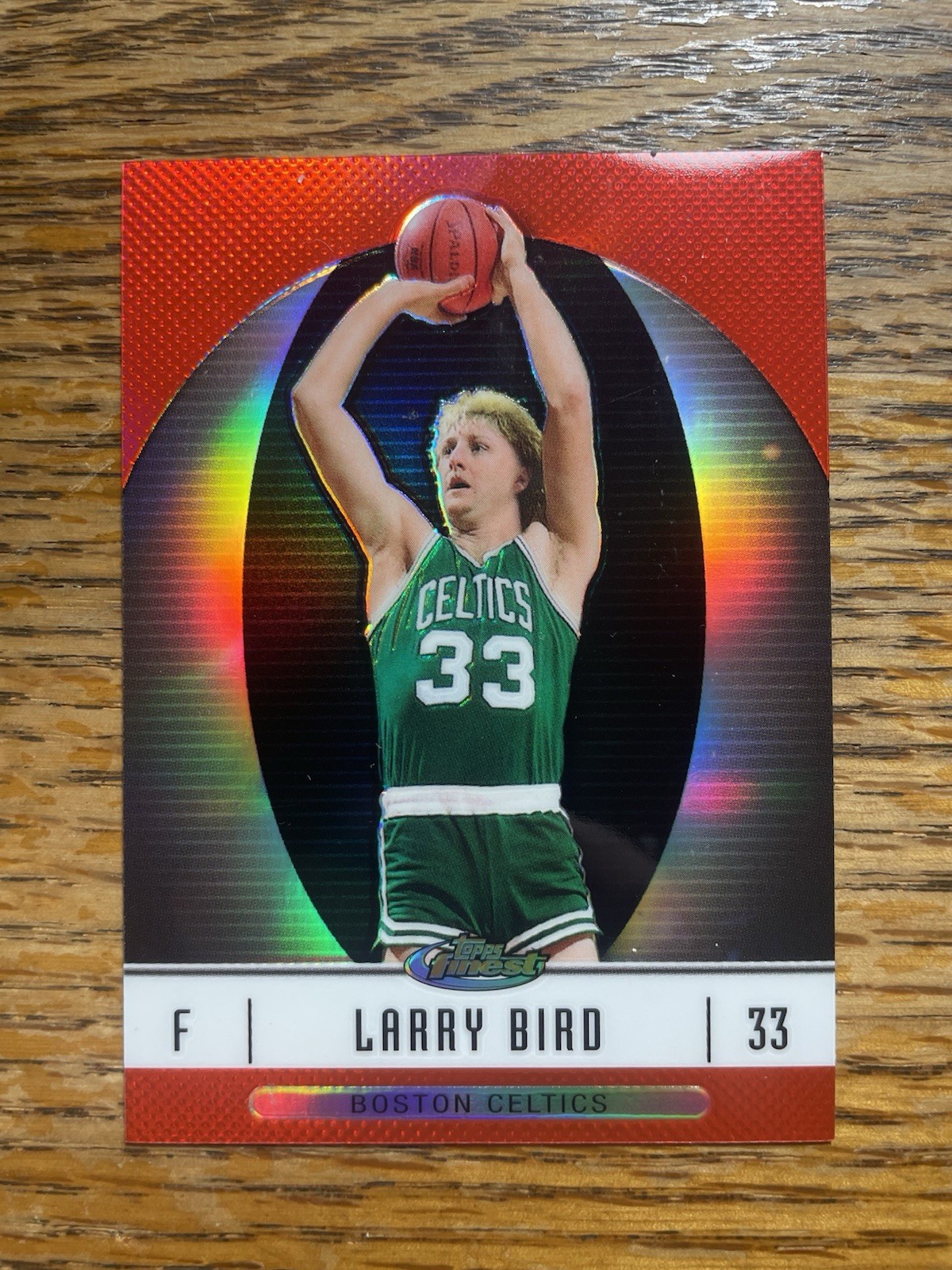 2006-07 TOPPS FINEST LARRY BIRD #41 REFRACTOR PARALLEL BOSTON CELTICS NM-MT