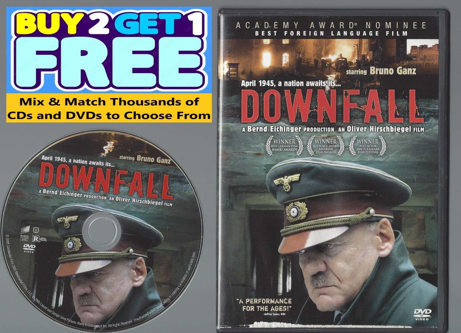 Downfall (DVD, 2005) Adolph Hitler Nazi German Disc & Cover Art Only Downfall (DVD, 2005) Adolph Hitler Nazi German Disc & Cover Art Only