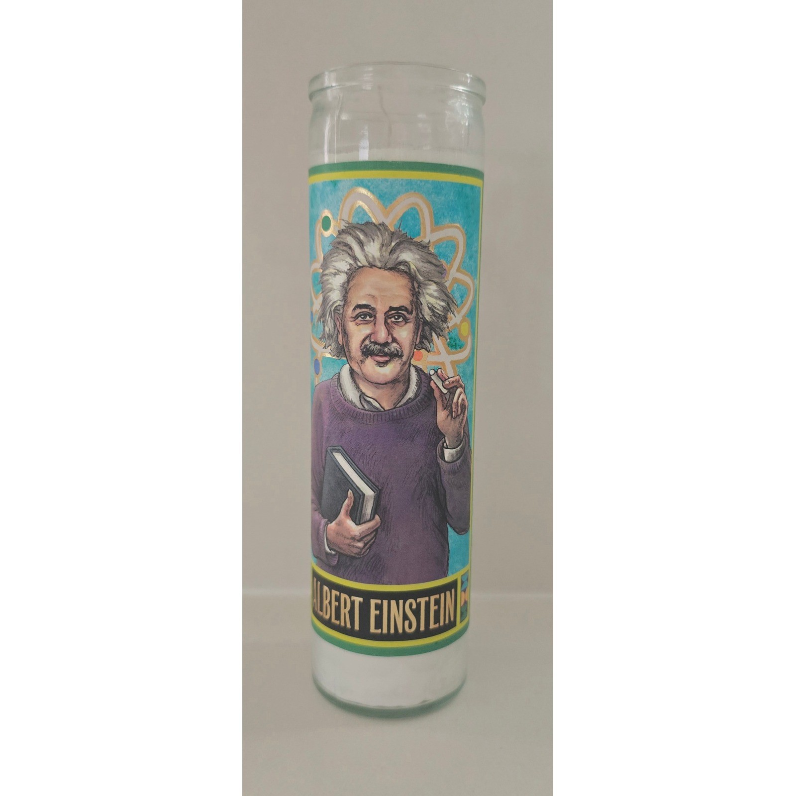 New Unemployed Philosophers Guild Albert Einstein Secular Saint Prayer Candle