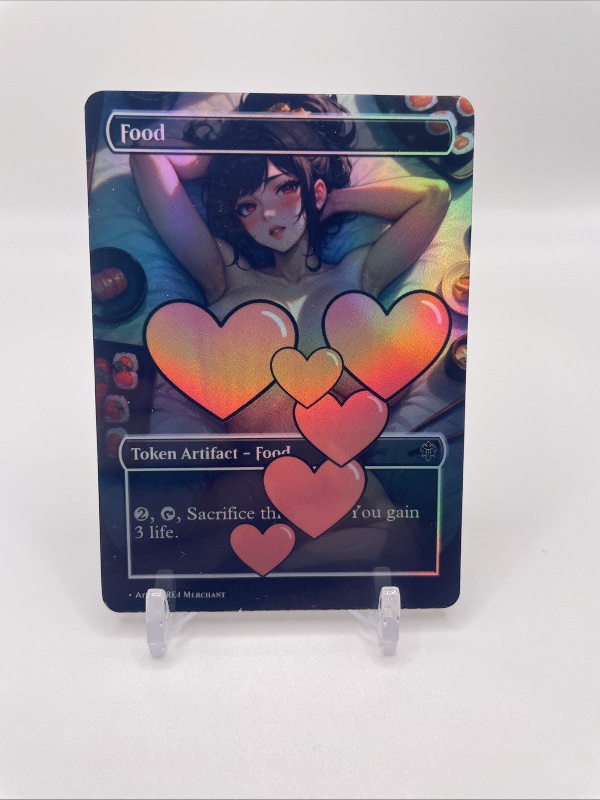 MTG Food Token Foil waifu fanart Style EDH Playtest Commander V211 MTG Food Token Foil waifu fanart Style EDH Playtest Commander V211