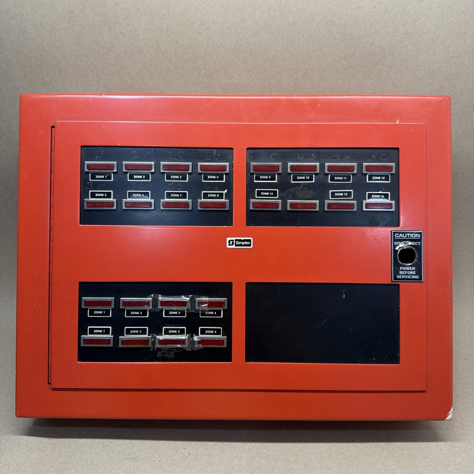 Simplex vintage fire alarm panel 4308    1974 Year