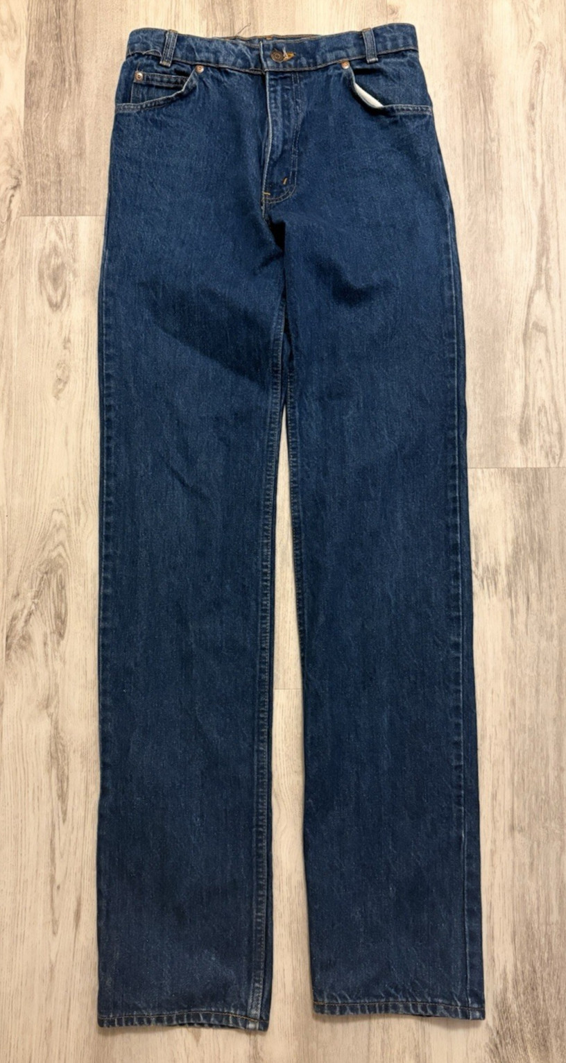 Vintage GAP 1970s 1980s Straight Cut Blue Jeans Fits 28x34 Made in USA Dark Wash