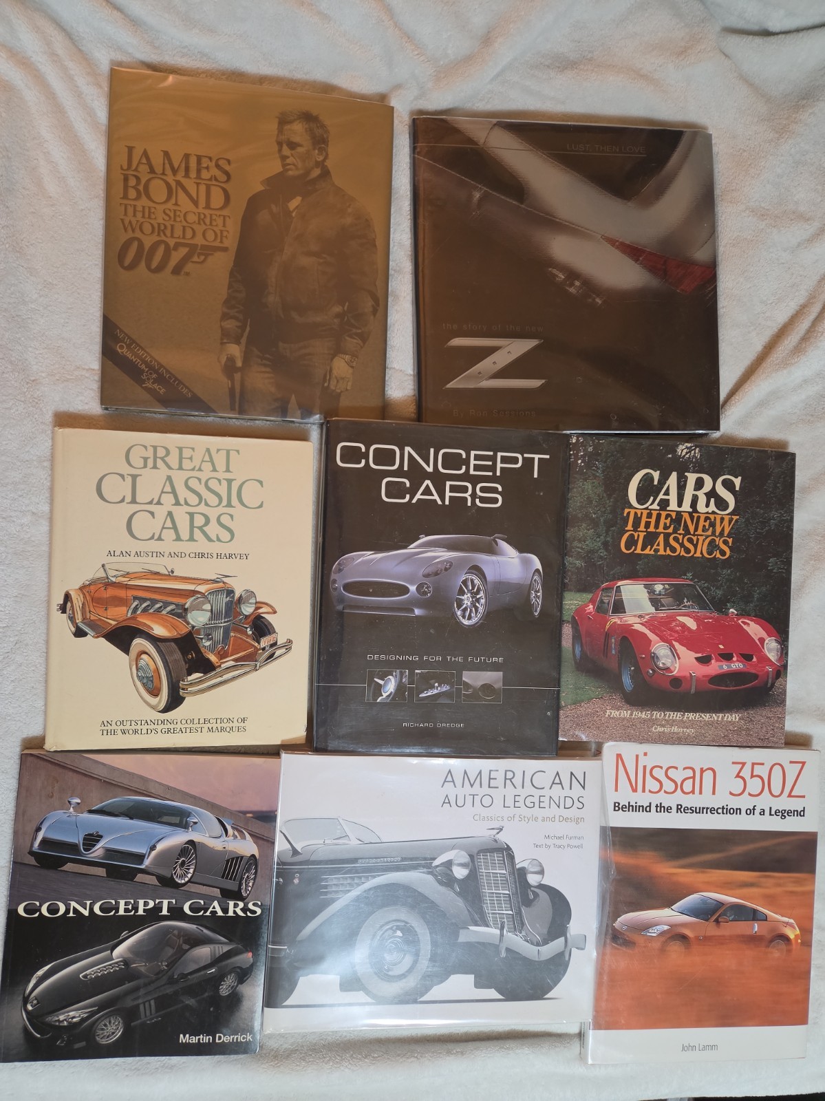 Ultimate Car Enthusiast & James Bond 007 8-Book Hardcover Coffee Table Lot