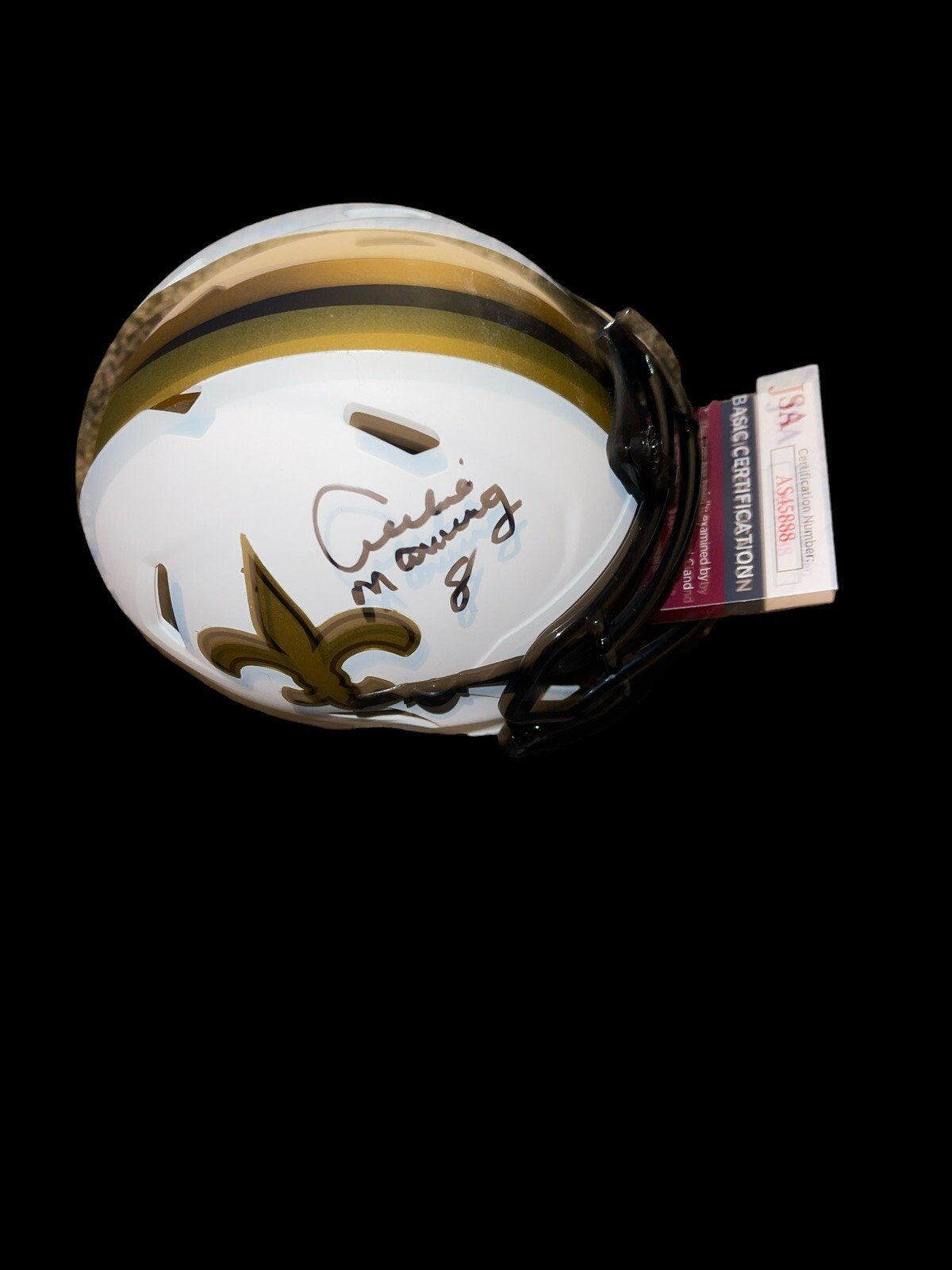 ARCHIE MANNING Signed New Orleans Saints LUNAR ECLIPSE MINI Helmet NFL QB JSA 2