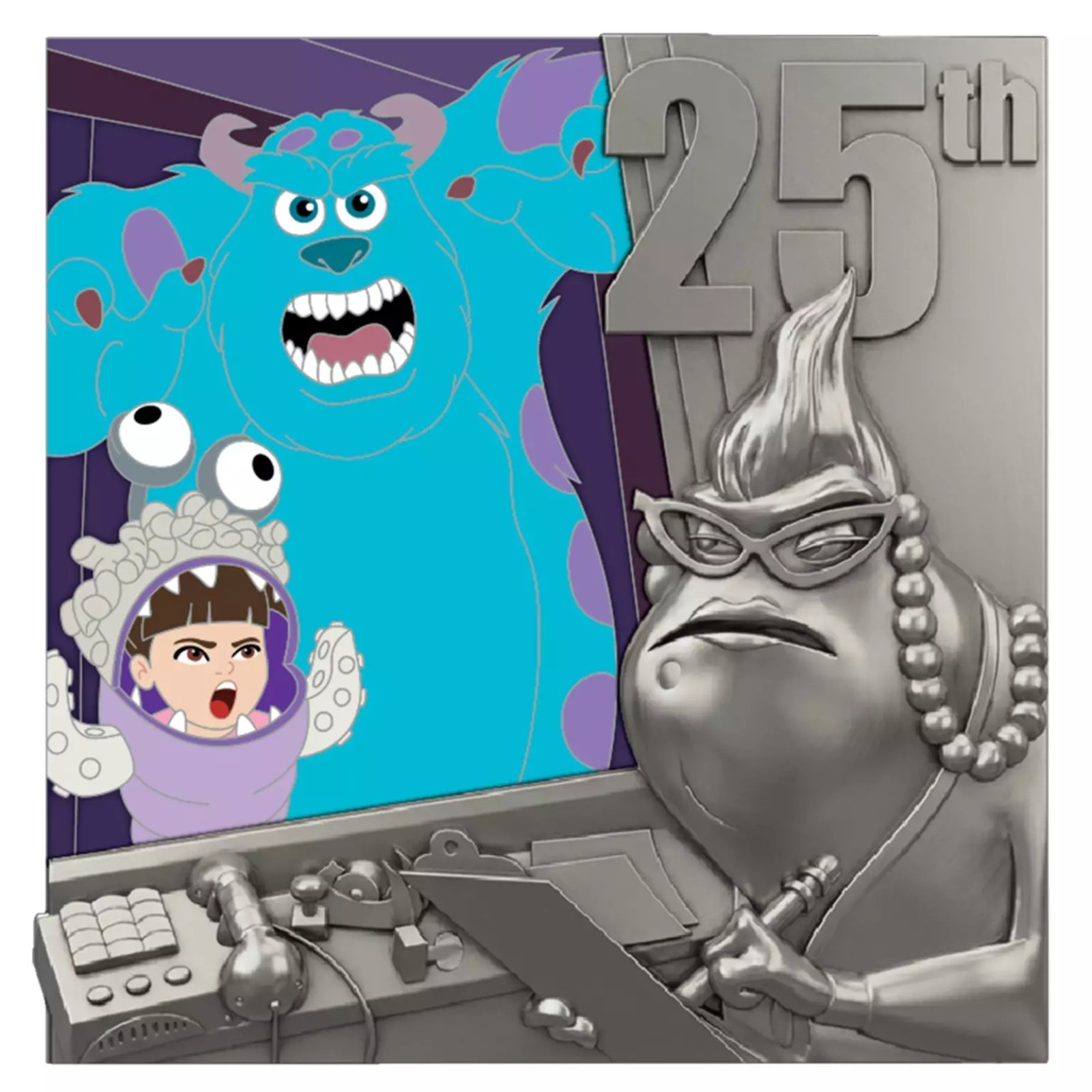 D23 Exclusive Disney Monsters, Inc. 25th Anniversary Sulley Boo Roz Pin LE 1000