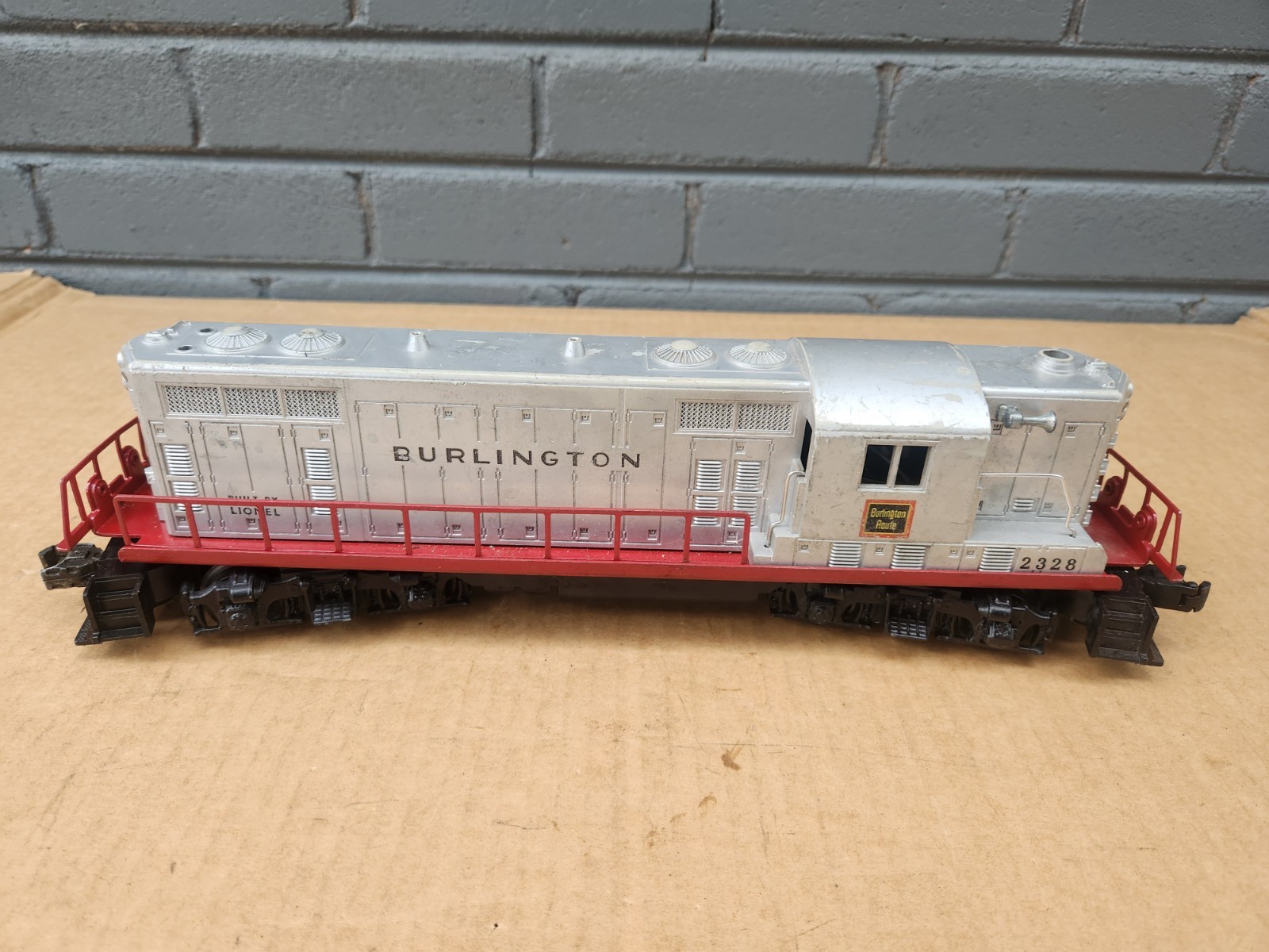 Postwar Lionel 2328 CB&Q Burlington GP7 Diesel Locomotive Serviced & Clean Paint