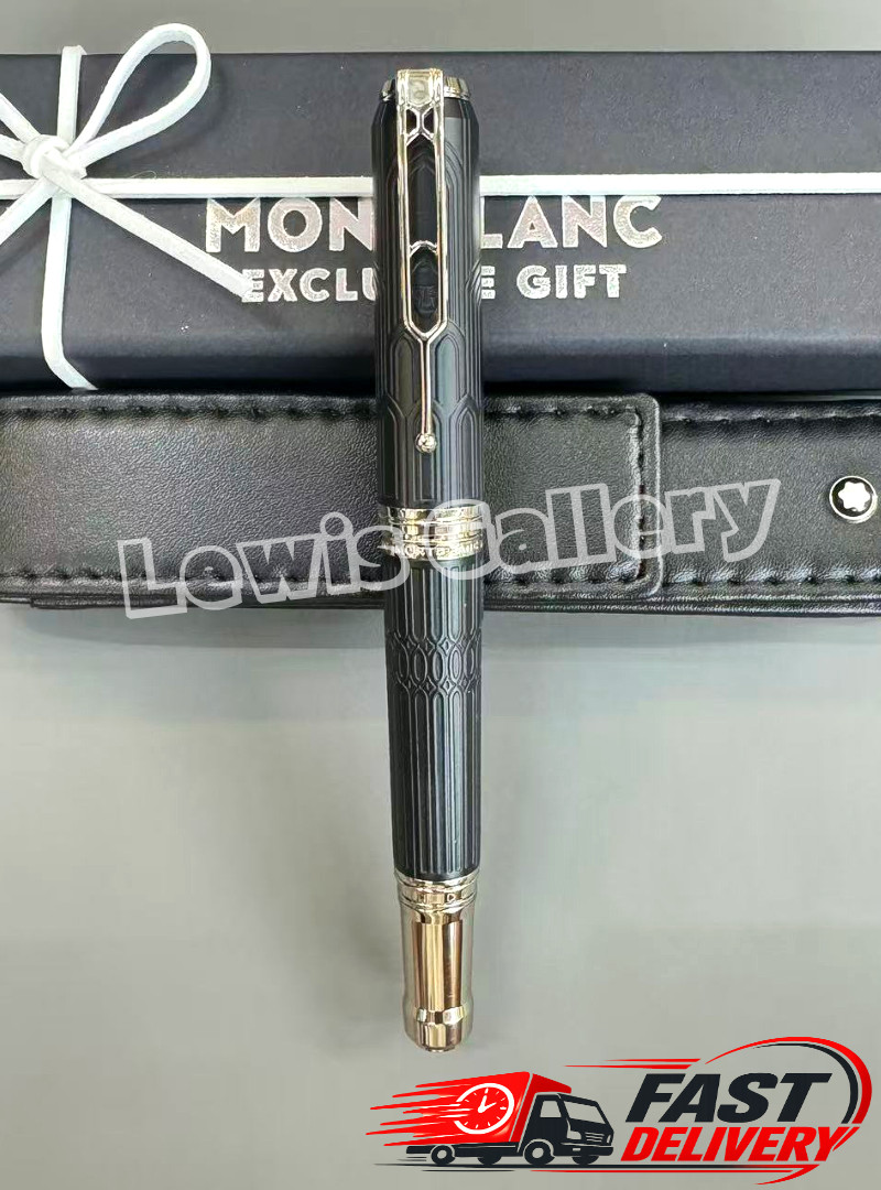 MONTBLANC Victor Hugo Writers Edition Black Resin Fountain Pen Rare Luxury