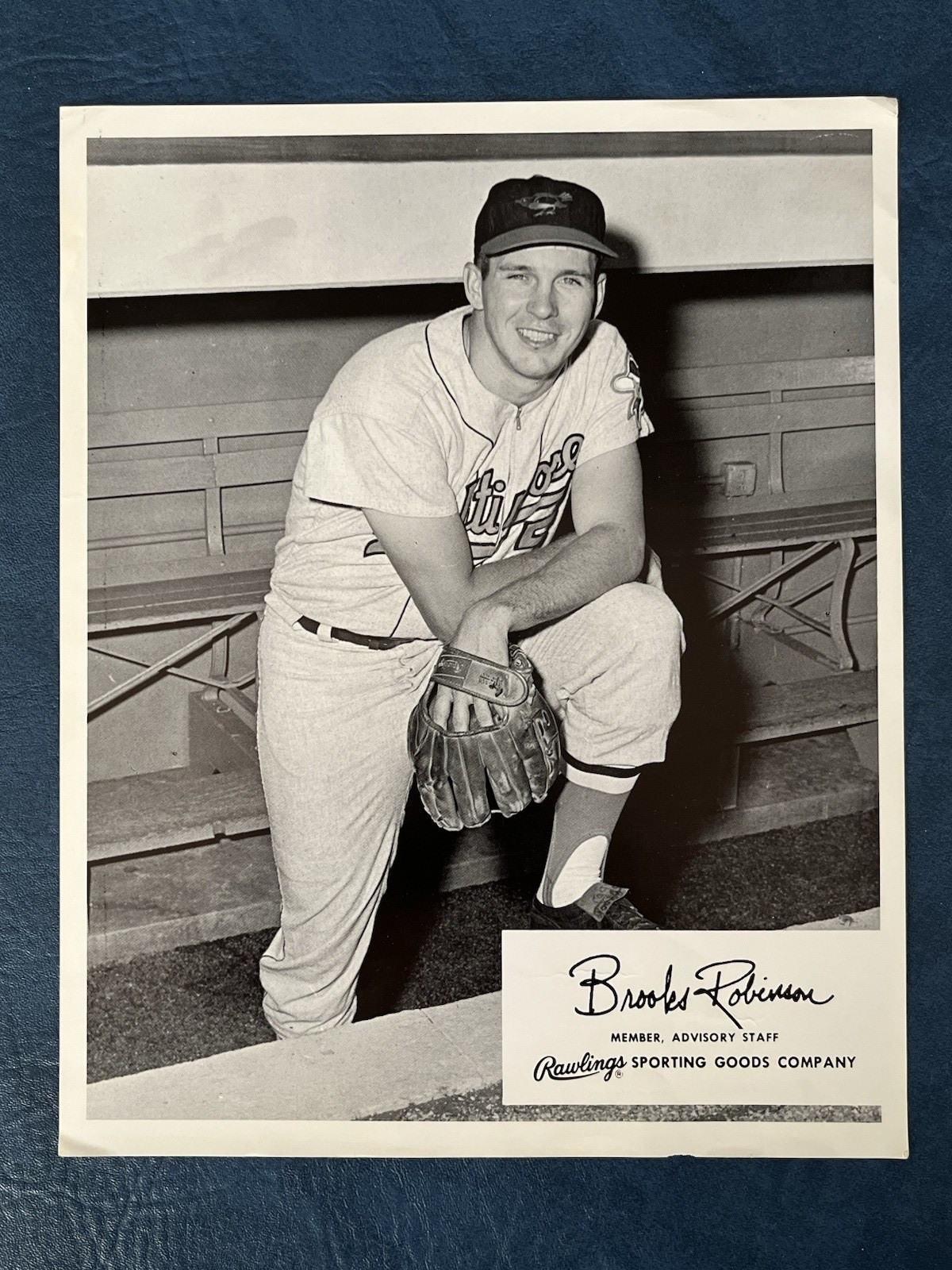 Brooks Robinson Baltimore Orioles Vintage Rawlings Advisory Staff Photo