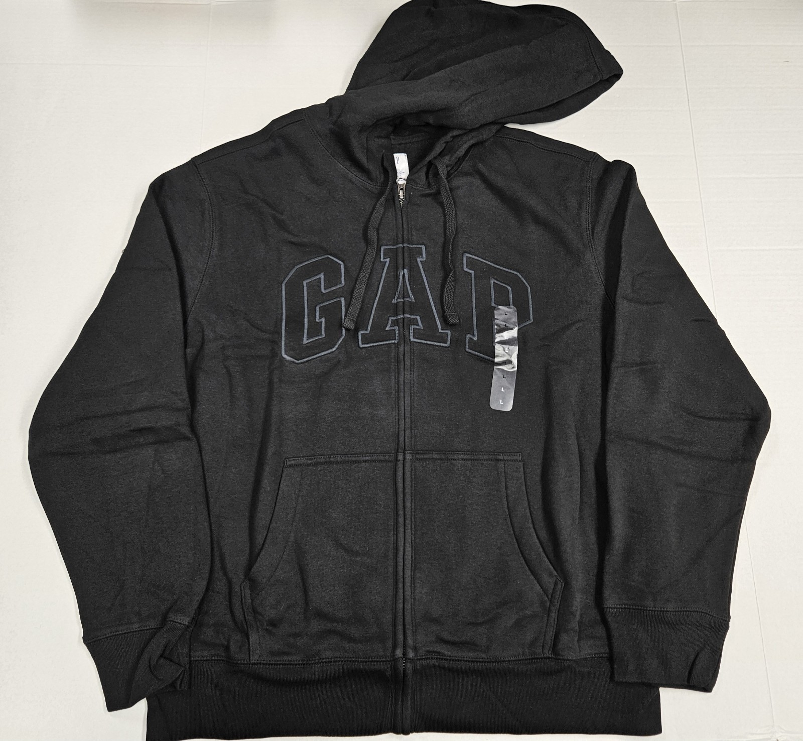 GAP Arch Logo Zip-UP Hoodie \'Triple Black\' - Size Large - NEW W/ TAGS GAP Arch Logo Zip-UP Hoodie \'Triple Black\' - Size Large - NEW W/ TAGS