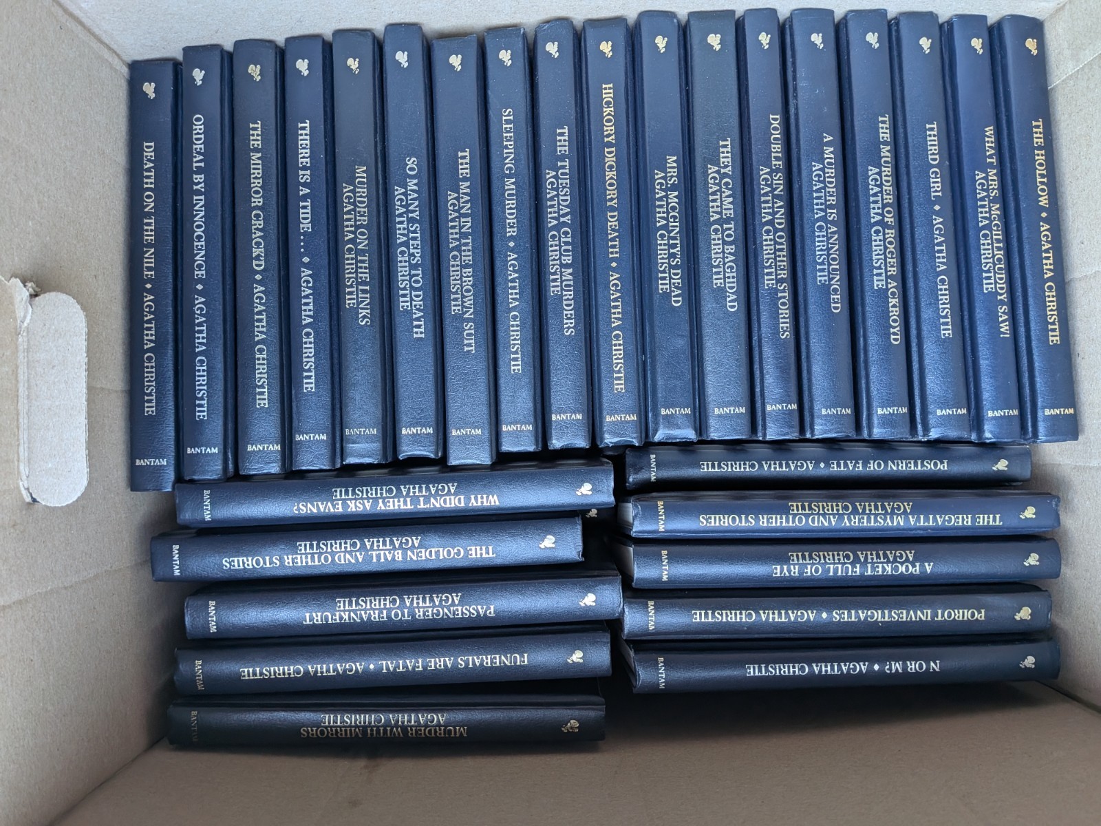 Agatha Christie Bantam Mystery Collection  Leatherette Hardcover Lot of 58 Books