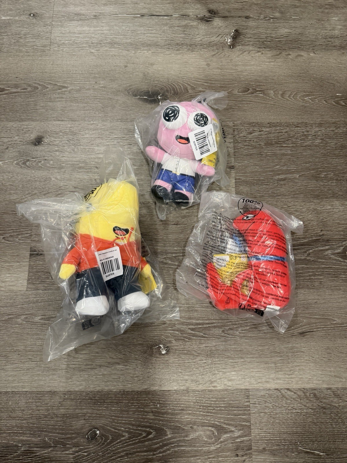 AUTHENTIC Adult Swim Smiling Friends Plush Allan, Pim, Charlie Jazwares Full Set AUTHENTIC Adult Swim Smiling Friends Plush Allan, Pim, Charlie Jazwares Full Set