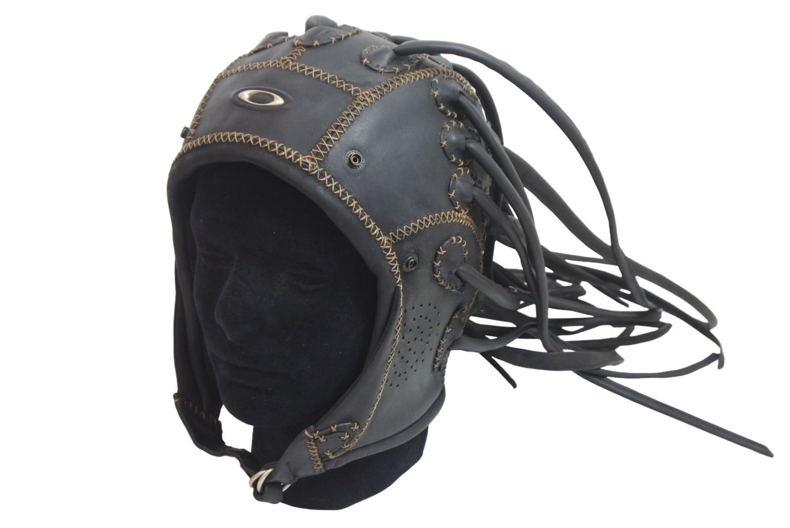 RARE OAKLEY MEDUSA Hat Leather Black Size L good condition JP