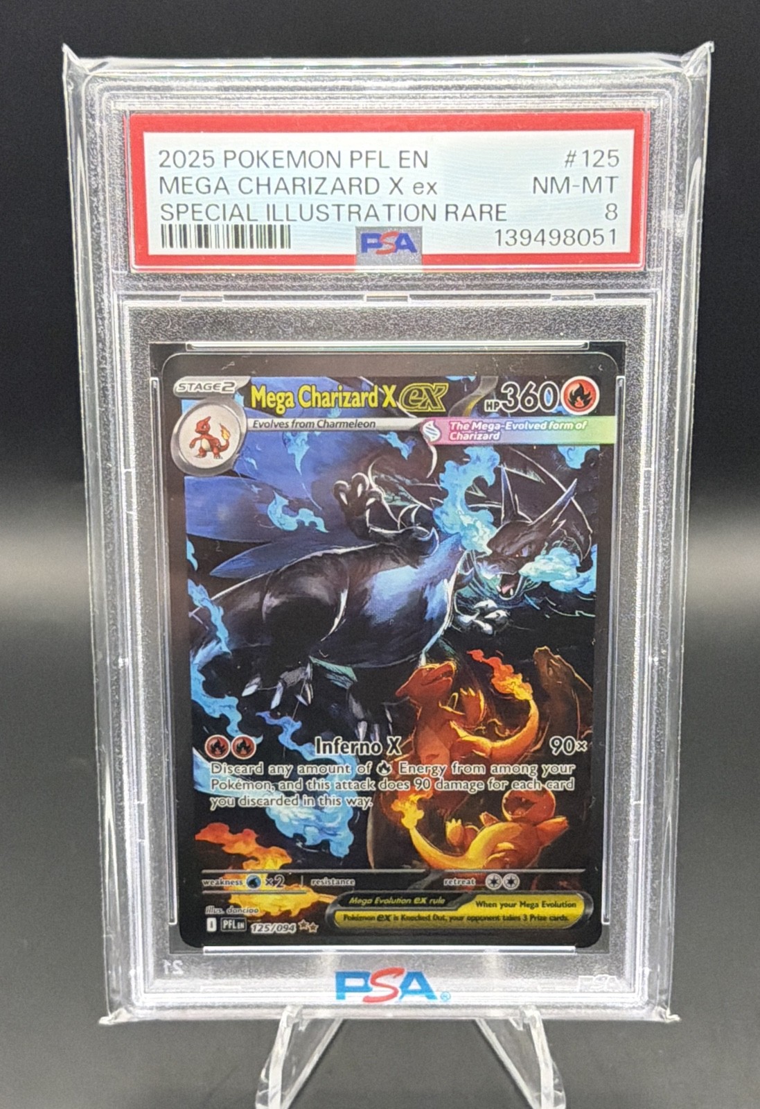 Mega Charizard X ex 125/094 Me02: Phantasmal Flames Holo