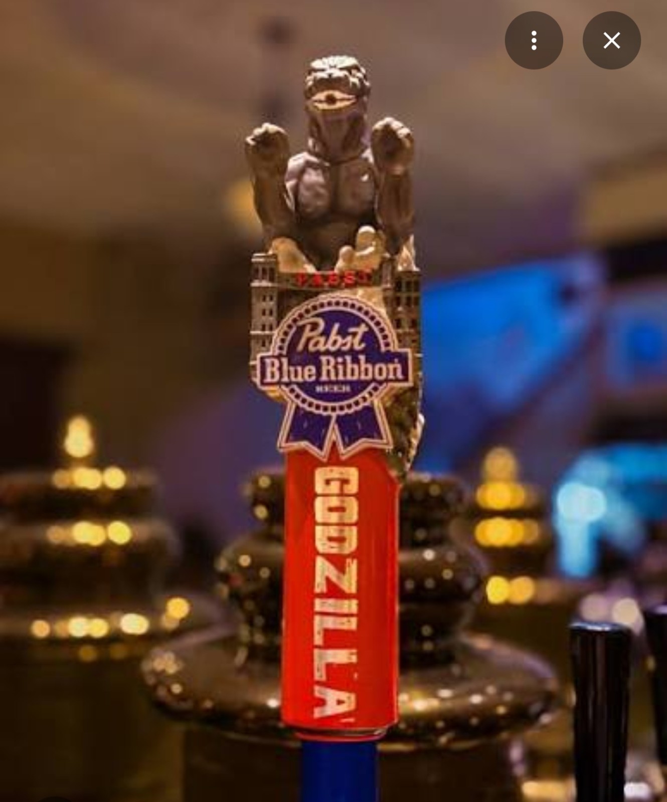 Pabst Blue Ribbon x GODZILLA  special edition Tap Handle 