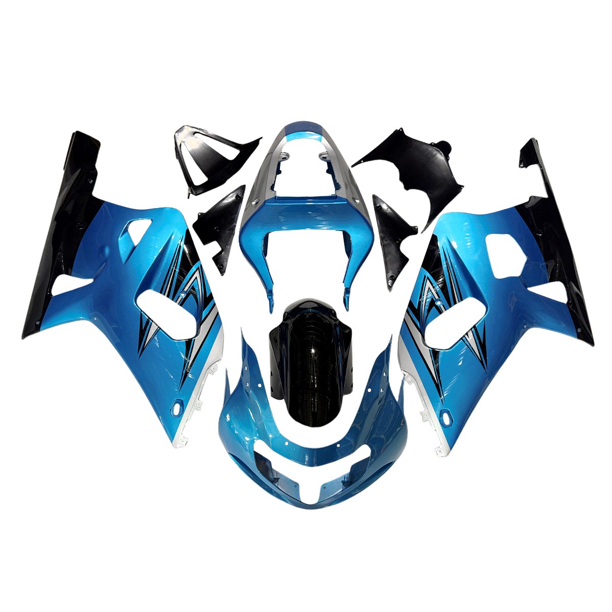 Injection Black Blue Fairings For Suzuki 2000-2003 GSXR600 GSXR750 ABS Bodywork