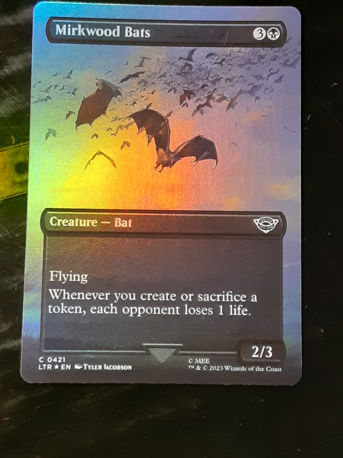 Mirkwood Bats Borderless FOIL , Lord of the Rings , NM , MTG , Mirkwood Bats Borderless FOIL , Lord of the Rings , NM , MTG ,