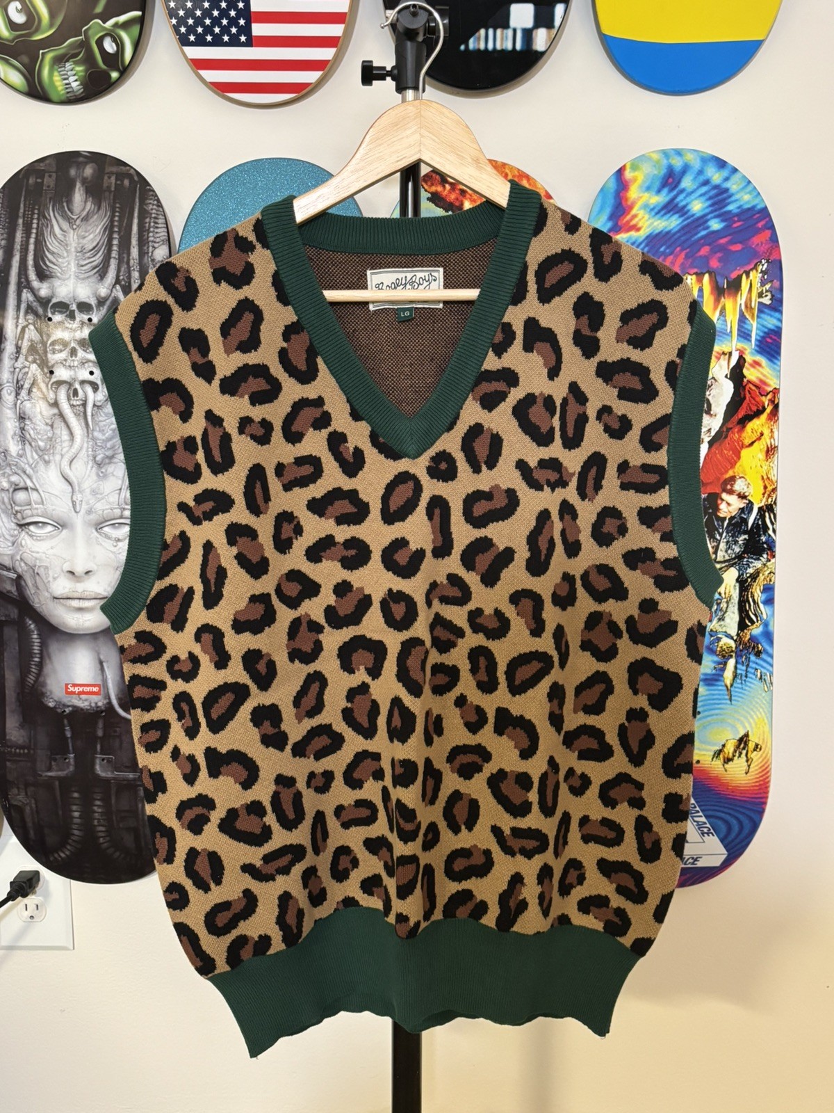 Bogey Boys Cheetah Print Knit Vest Large Golf Leopard Men’s Sweater Leopard Bogey Boys Cheetah Print Knit Vest Large Golf Leopard Men’s Sweater Leopard