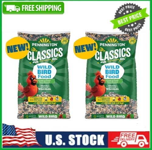 2 Bag Pennington Classic Wild Bird Feed and Seed, 40 lb. Bag 2 Bag Pennington Classic Wild Bird Feed and Seed, 40 lb. Bag