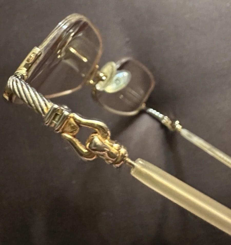 David Yurman DY008 vintage luxury frames Semi-Rimless Gold Palladium EP Finish