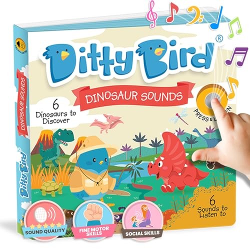 Ditty Bird Dinosaur Book for Toddlers | Realistic Dino Sound Book | Interact... Ditty Bird Dinosaur Book for Toddlers | Realistic Dino Sound Book | Interact...